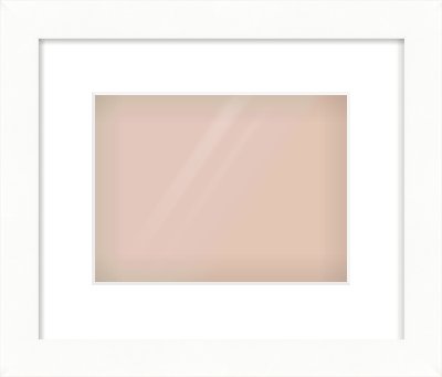 White Bevel Frame for 24 × 18cm artwork, with Smooth White Single Mount