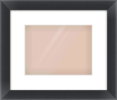 Black Bevel Frame for 24 × 18cm artwork, with Smooth White Single Mount