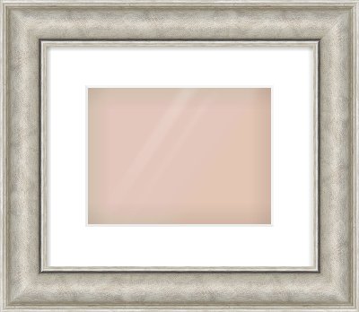 Silver Scoop Frame for 24 × 18cm artwork, with Smooth White Single Mount