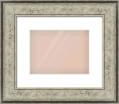 Silver Flat Frame for 24 × 18cm artwork, with Smooth White Single Mount