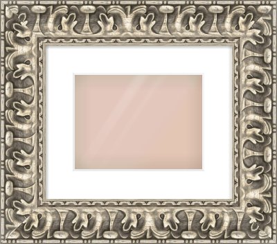 Silver Reverse Frame for 24 × 18cm artwork, with Smooth White Single Mount