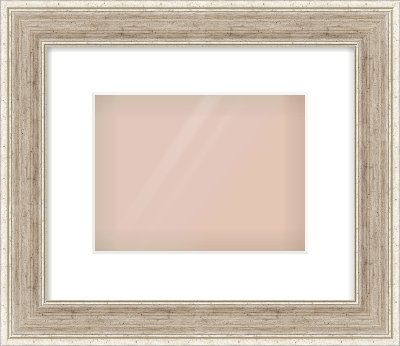 Silver Flat Frame for 24 × 18cm artwork, with Smooth White Single Mount