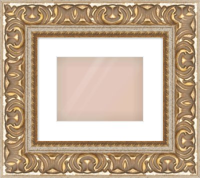 Silver / Gold Reverse Frame for 24 × 18cm artwork, with Smooth White Single Mount