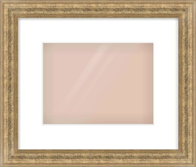 Distressed Gold Dome Frame for 24 × 18cm artwork, with Smooth White Single Mount