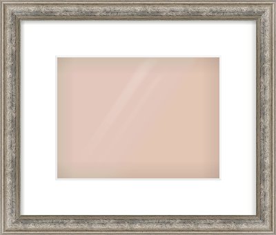 Silver Dome Frame for 24 × 18cm artwork, with Smooth White Single Mount