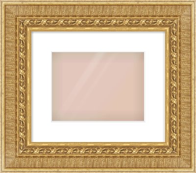 Gold Reverse Frame for 24 × 18cm artwork, with Smooth White Single Mount