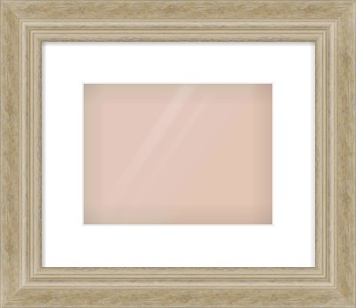 Ivory Scoop Frame for 24 × 18cm artwork, with Smooth White Single Mount