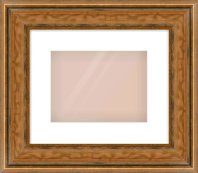 Gold Scoop Frame for 24 × 18cm artwork, with Smooth White Single Mount