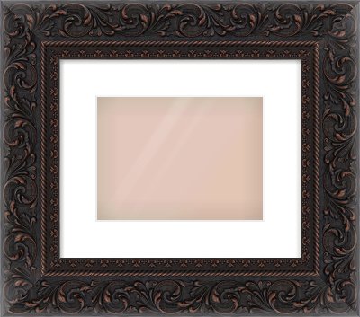 Black Reverse Frame for 24 × 18cm artwork, with Smooth White Single Mount