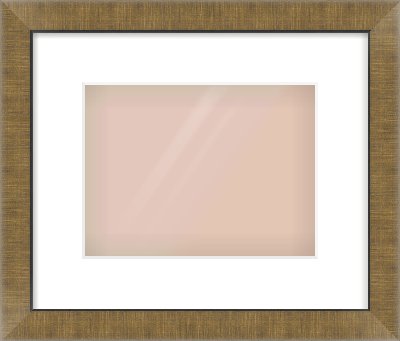 Bronze Flat Frame for 24 × 18cm artwork, with Smooth White Single Mount