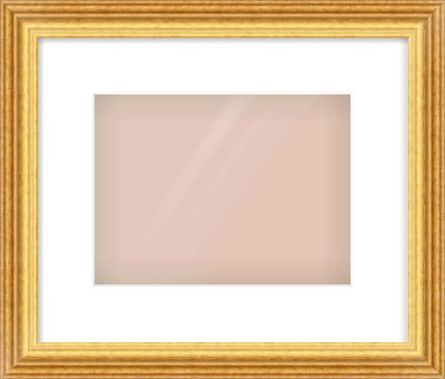 Gold Reverse Frame for 24 × 18cm artwork, with Smooth White Single Mount