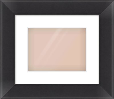 Black Flat Frame for 24 × 18cm artwork, with Smooth White Single Mount