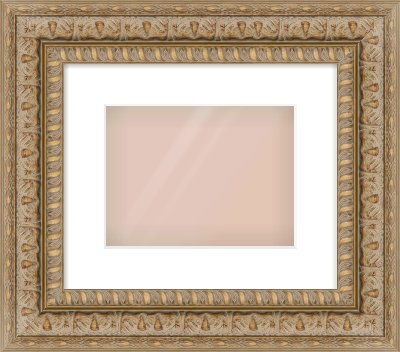 Gold Reverse Frame for 24 × 18cm artwork, with Smooth White Single Mount