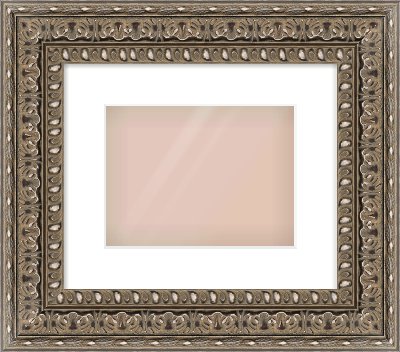Silver Reverse Frame for 24 × 18cm artwork, with Smooth White Single Mount