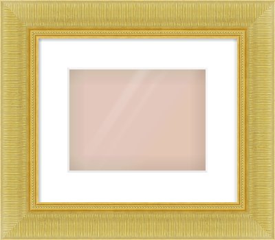 Gold Reverse Frame for 24 × 18cm artwork, with Smooth White Single Mount