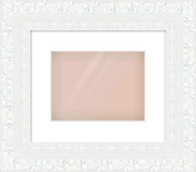 White Reverse Frame for 24 × 18cm artwork, with Smooth White Single Mount