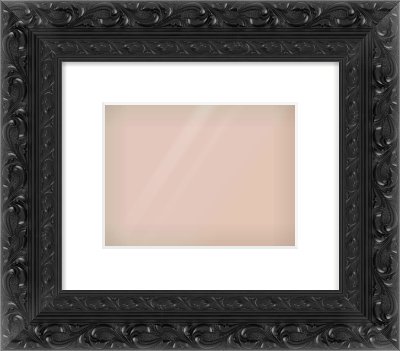 Black Reverse Frame for 24 × 18cm artwork, with Smooth White Single Mount