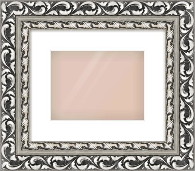 Silver Reverse Frame for 24 × 18cm artwork, with Smooth White Single Mount