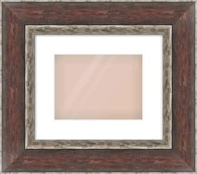 Brown Reverse Frame for 24 × 18cm artwork, with Smooth White Single Mount