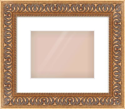 Gold Reverse Frame for 24 × 18cm artwork, with Smooth White Single Mount