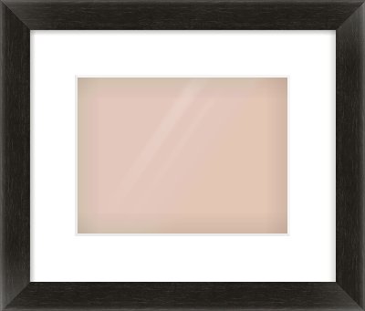 Black Grain Flat Frame for 24 × 18cm artwork, with Smooth White Single Mount