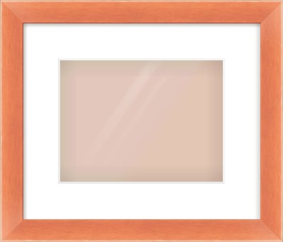Bronze Flat Frame for 24 × 18cm artwork, with Smooth White Single Mount