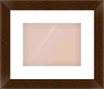 Wenge Flat Frame for 24 × 18cm artwork, with Smooth White Single Mount
