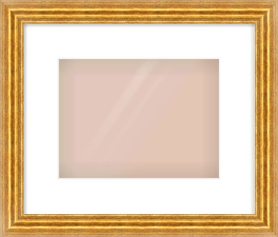 Gold Reverse Frame for 24 × 18cm artwork, with Smooth White Single Mount
