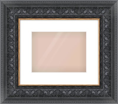 Black Reverse Frame for 24 × 18cm artwork, with Smooth White Single Mount