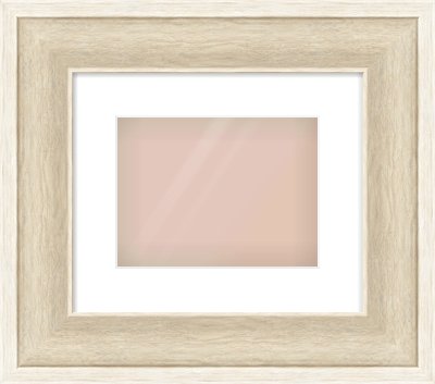 Silver / White Scoop Frame for 24 × 18cm artwork, with Smooth White Single Mount