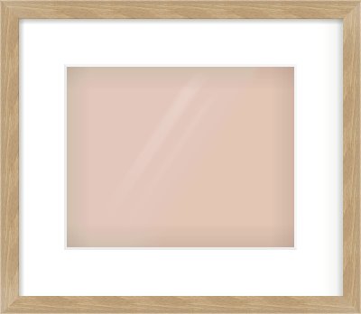 Oak Veneer Flat Frame for 10 × 8in artwork, with Smooth White Single Mount