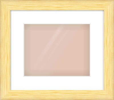 Natural Wood Cushion Frame for 10 × 8in artwork, with Smooth White Single Mount