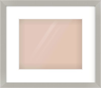 Grey Flat Frame for 10 × 8in artwork, with Smooth White Single Mount