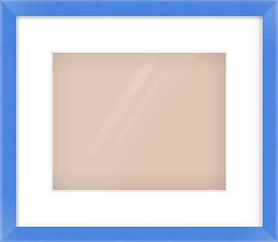 Light Blue Paint Flat Frame for 10 × 8in artwork, with Smooth White Single Mount