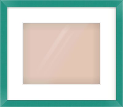 Green Paint Flat Frame for 10 × 8in artwork, with Smooth White Single Mount