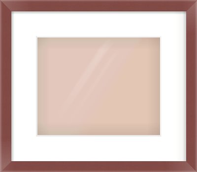 Maroon Paint Flat Frame for 10 × 8in artwork, with Smooth White Single Mount