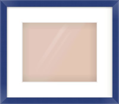 Blue Paint Flat Frame for 10 × 8in artwork, with Smooth White Single Mount