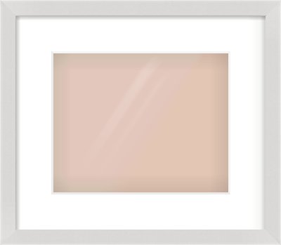 Silver Flat Frame for 10 × 8in artwork, with Smooth White Single Mount