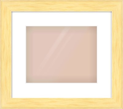 Natural Wood Stepped Flat Frame for 10 × 8in artwork, with Smooth White Single Mount