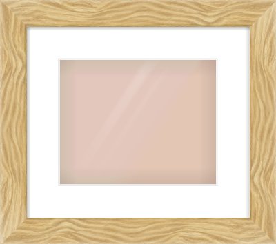 Natural Wood Flat Frame for 10 × 8in artwork, with Smooth White Single Mount
