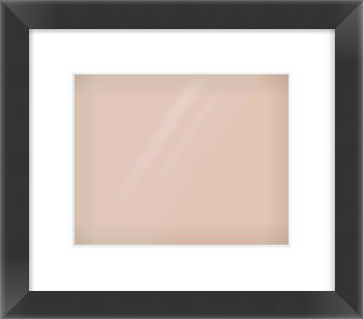 Black Flat Frame for 10 × 8in artwork, with Smooth White Single Mount