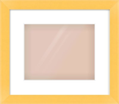 Yellow Paint Flat Frame for 10 × 8in artwork, with Smooth White Single Mount