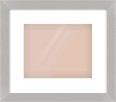 Grey Flat Frame for 10 × 8in artwork, with Smooth White Single Mount