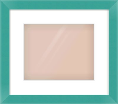Green Paint Flat Frame for 10 × 8in artwork, with Smooth White Single Mount
