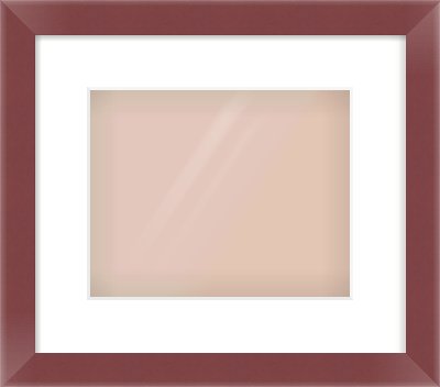 Maroon Paint Flat Frame for 10 × 8in artwork, with Smooth White Single Mount