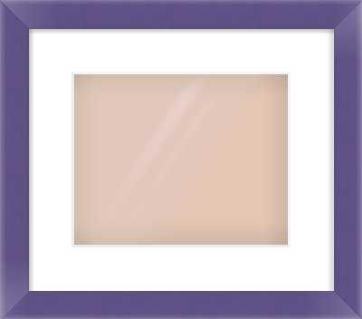 Purple Paint Flat Frame for 10 × 8in artwork, with Smooth White Single Mount