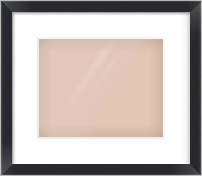 Black/Silver Flat Frame for 10 × 8in artwork, with Smooth White Single Mount