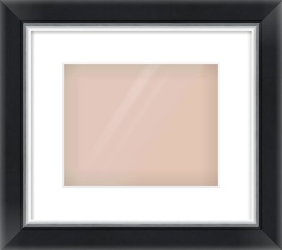 Black/Silver Reverse Frame for 10 × 8in artwork, with Smooth White Single Mount