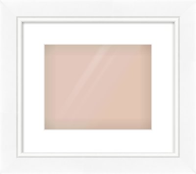 White Reverse Frame for 10 × 8in artwork, with Smooth White Single Mount