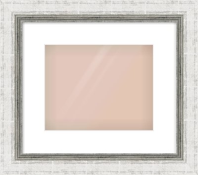 Silver Reverse Frame for 10 × 8in artwork, with Smooth White Single Mount